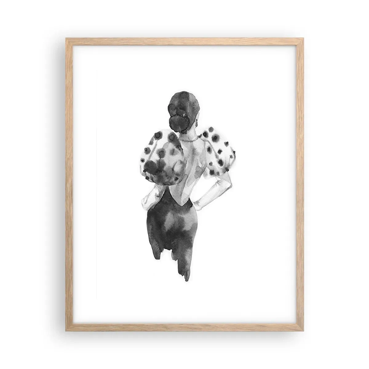 Affiche dans un chêne clair - Poster - Elle est passée juste à côté - 40x50 cm