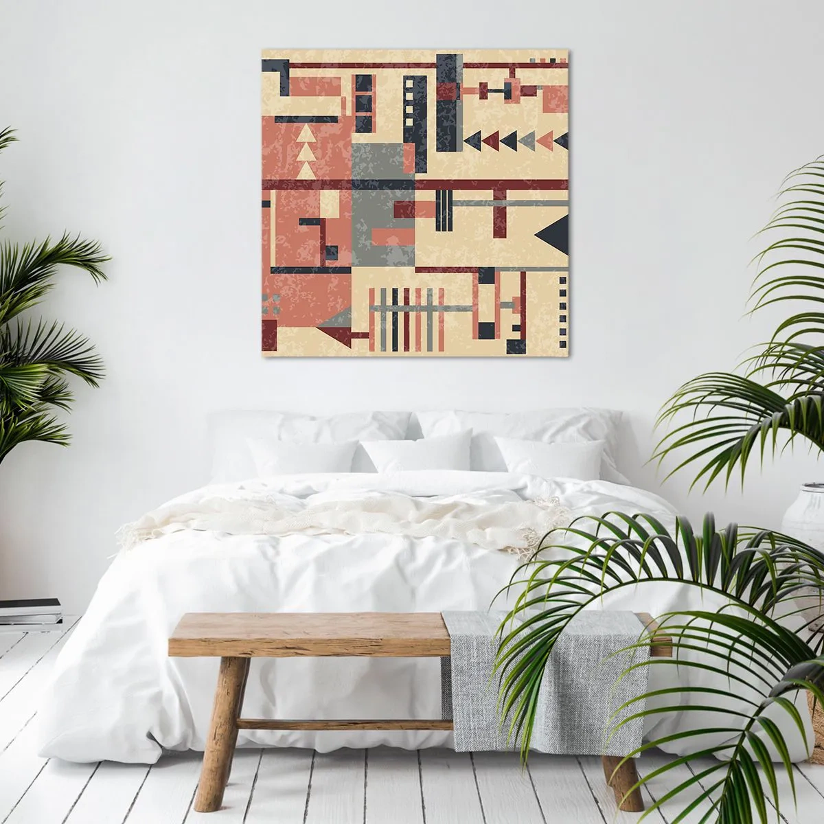 Impression sur toile - Image sur toile - Une combinaison de verticaux et d'horizontaux - 40x40 cm