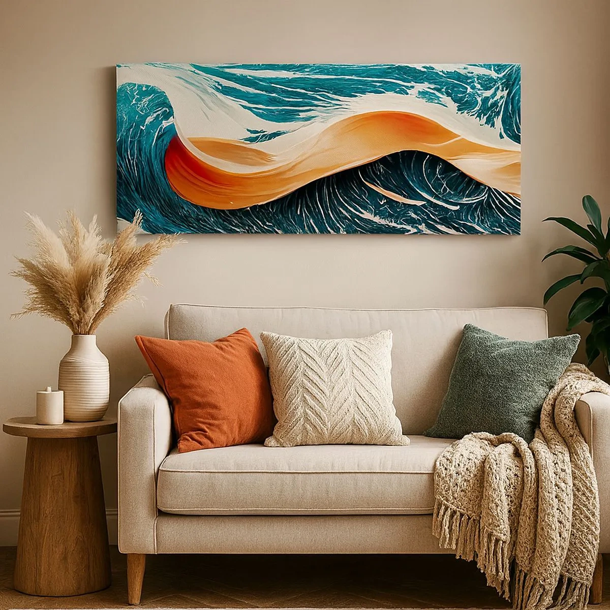Impression sur toile - Image sur toile - Le rêve d'un surfeur - 100x40 cm