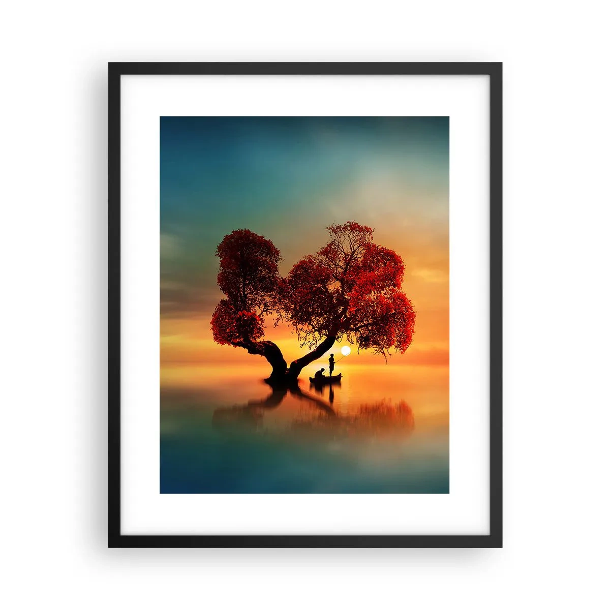 Affiche dans un cadre noir - Poster - Plénitude et éloignement sans monde - 40x50 cm