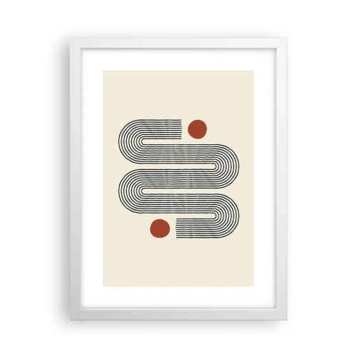 Affiche dans un cadre blanc - Poster - Du début à la fin - 30x40 cm