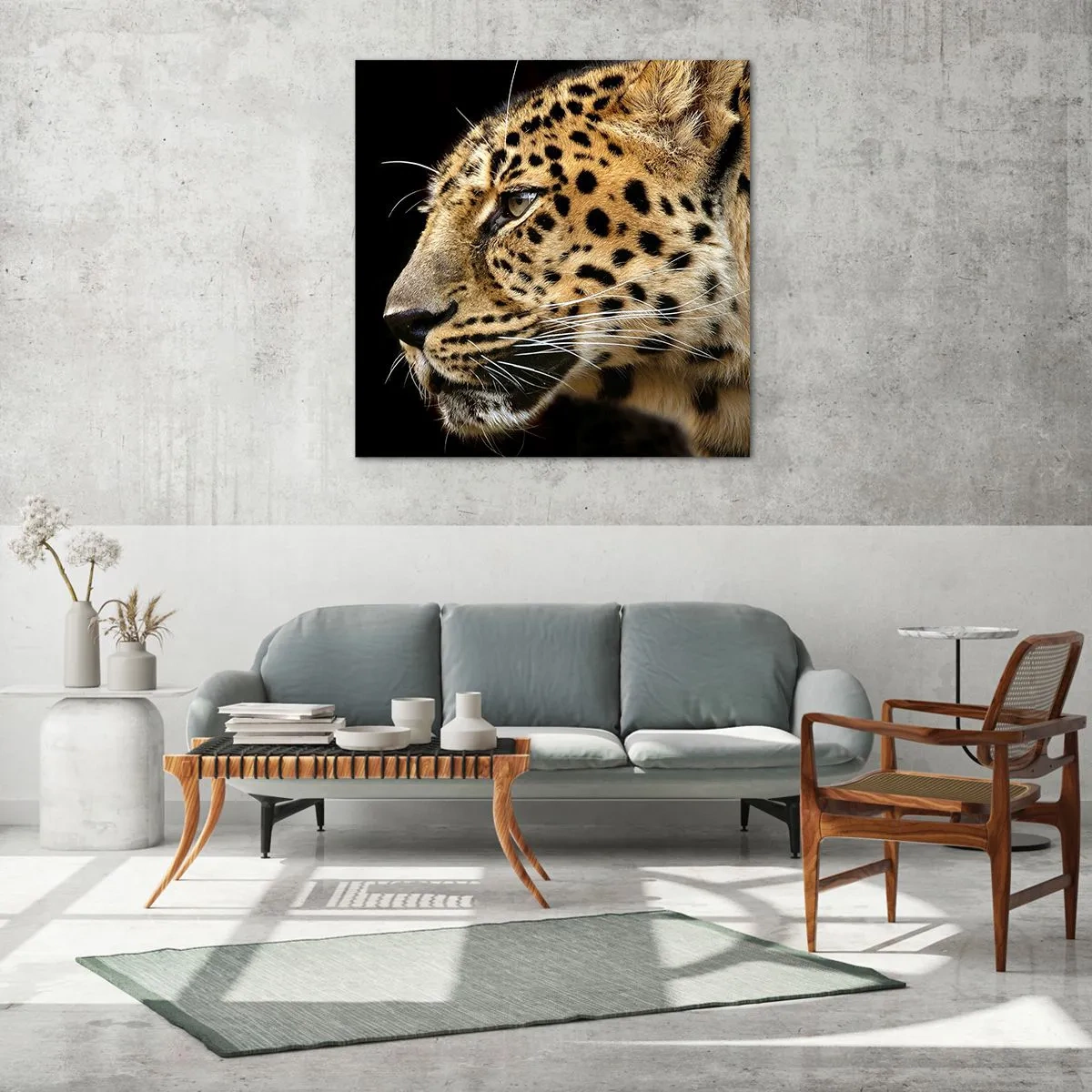 Impression sur verre - Image sur verre - Calme, concentré, prêt - 40x40 cm