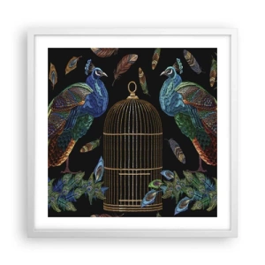 Affiche dans un cadre blanc - Poster - En robes royales - 50x50 cm