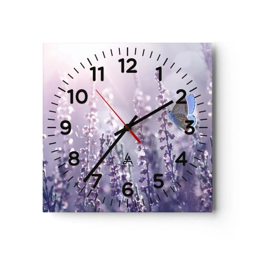 Horloge murale - Pendule murale - Baiser de papillon - 30x30 cm