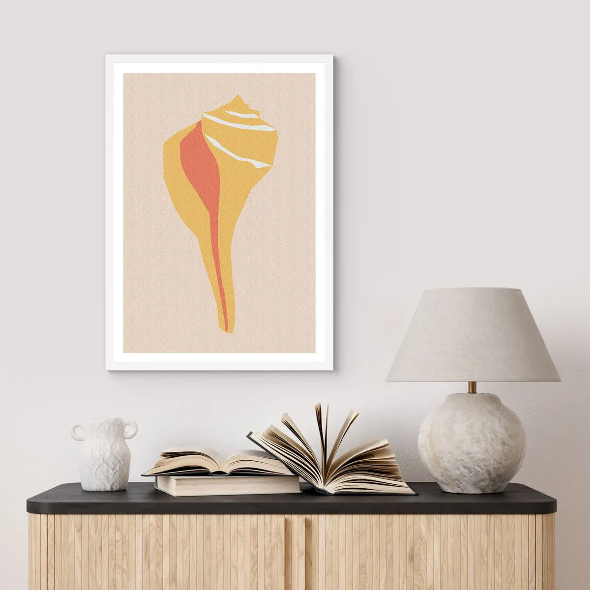 Affiche dans un cadre blanc - Poster - Abstraction organique – croissance - 30x40 cm