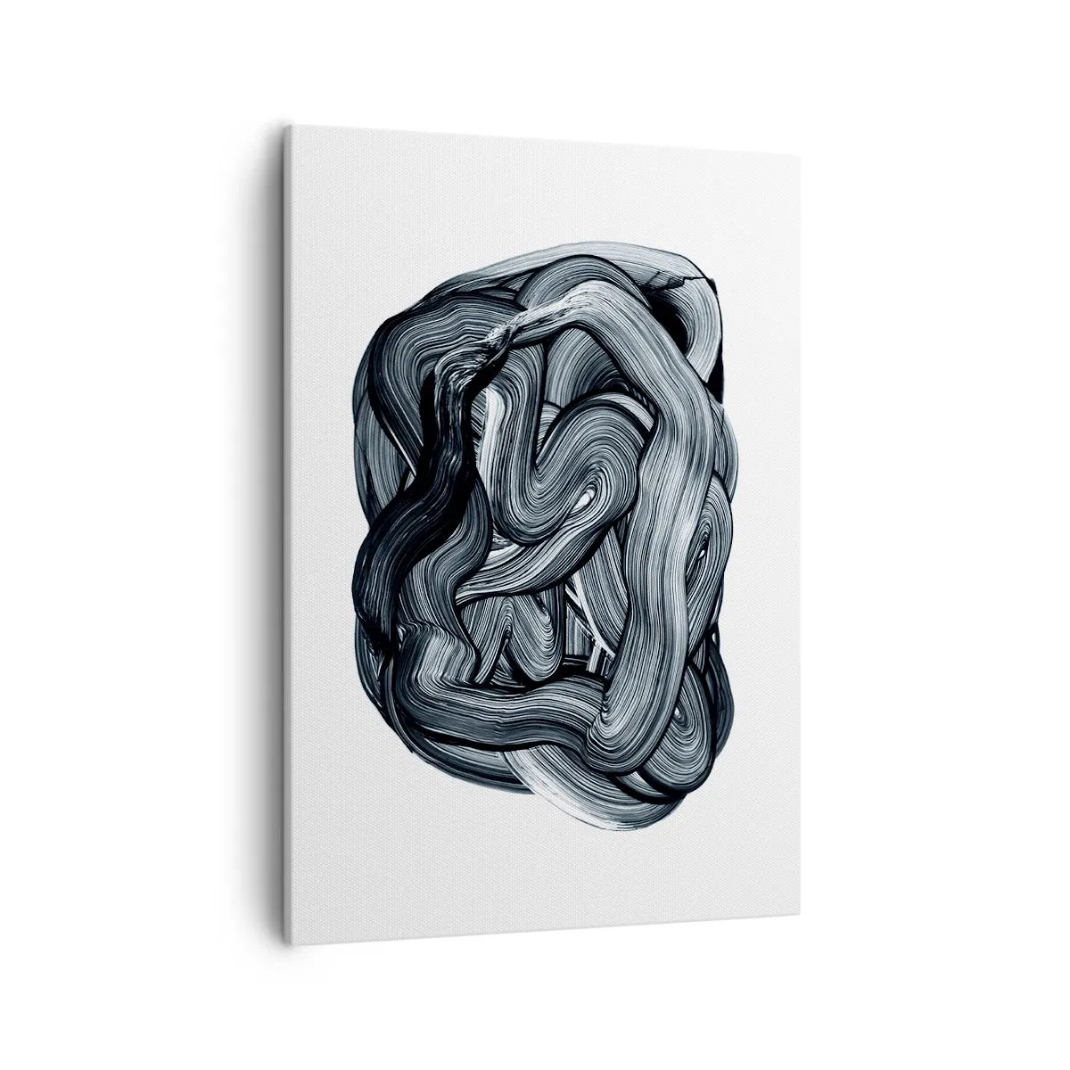 Impression sur toile - Image sur toile - Composition abstraite en nuances de gris - 50x70cm - Ce n'est pas si simple - Décoration murale moderne pour le salon et la chambre ARTTOR