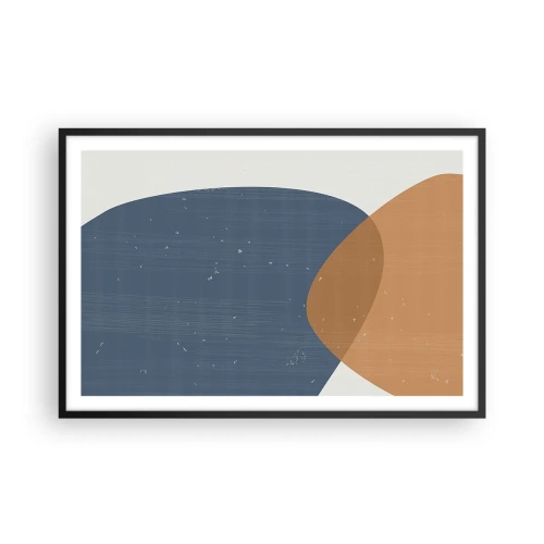 Affiche dans un cadre noir - Poster - Ovales et influences - 91x61 cm