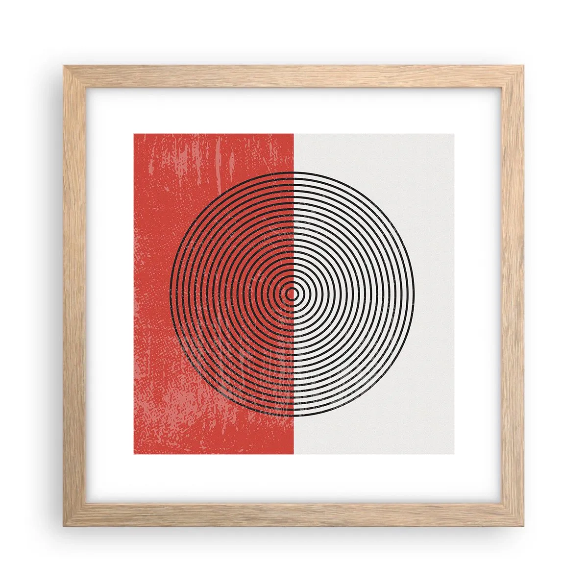 Affiche dans un chêne clair - Poster - Dans le mille - 30x30 cm