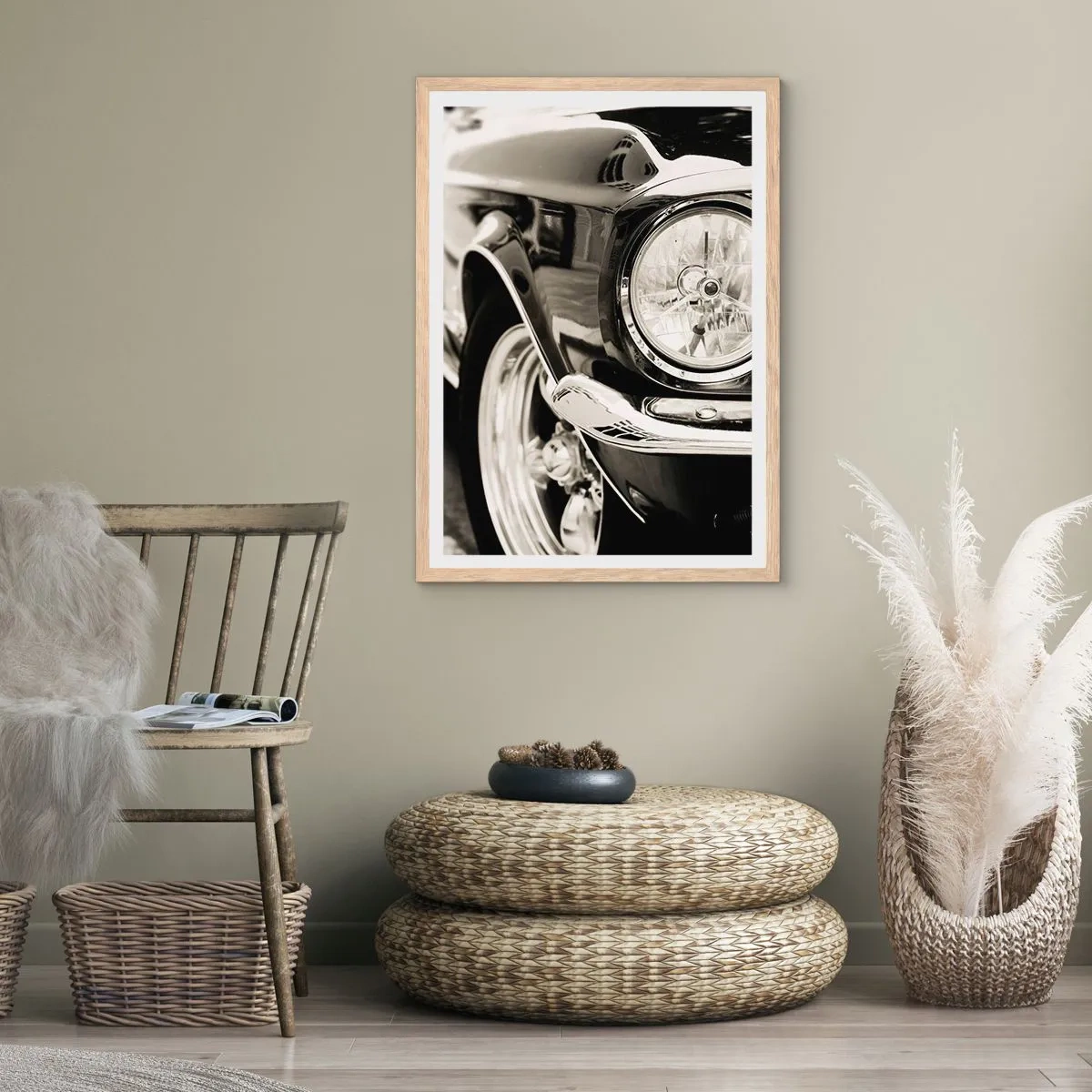 Affiche dans un chêne clair - Poster - Brillance permanente - 30x40 cm