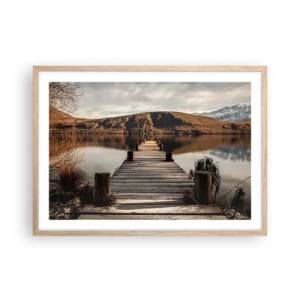 Affiche dans un chêne clair - Poster - Paysage silencieux - 70x50 cm