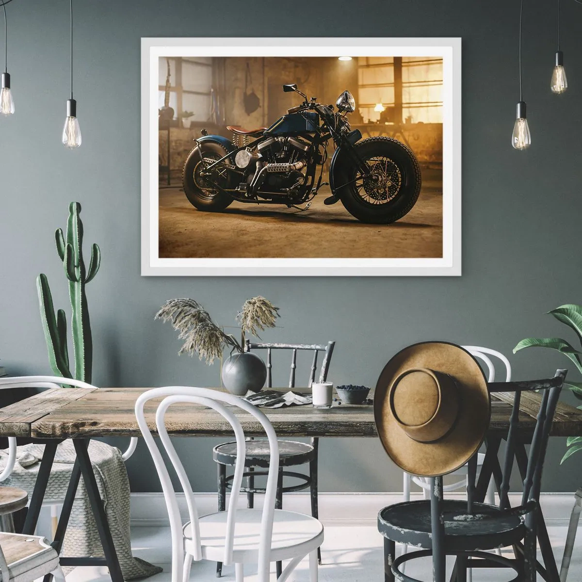 Affiche dans un cadre blanc - Poster - Je peux tout - 100x70 cm