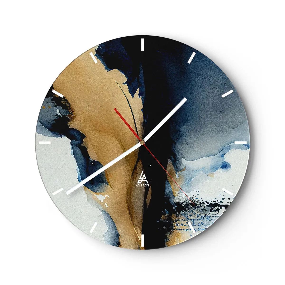 Horloge murale - Pendule murale - Derrière le rideau - 40x40 cm