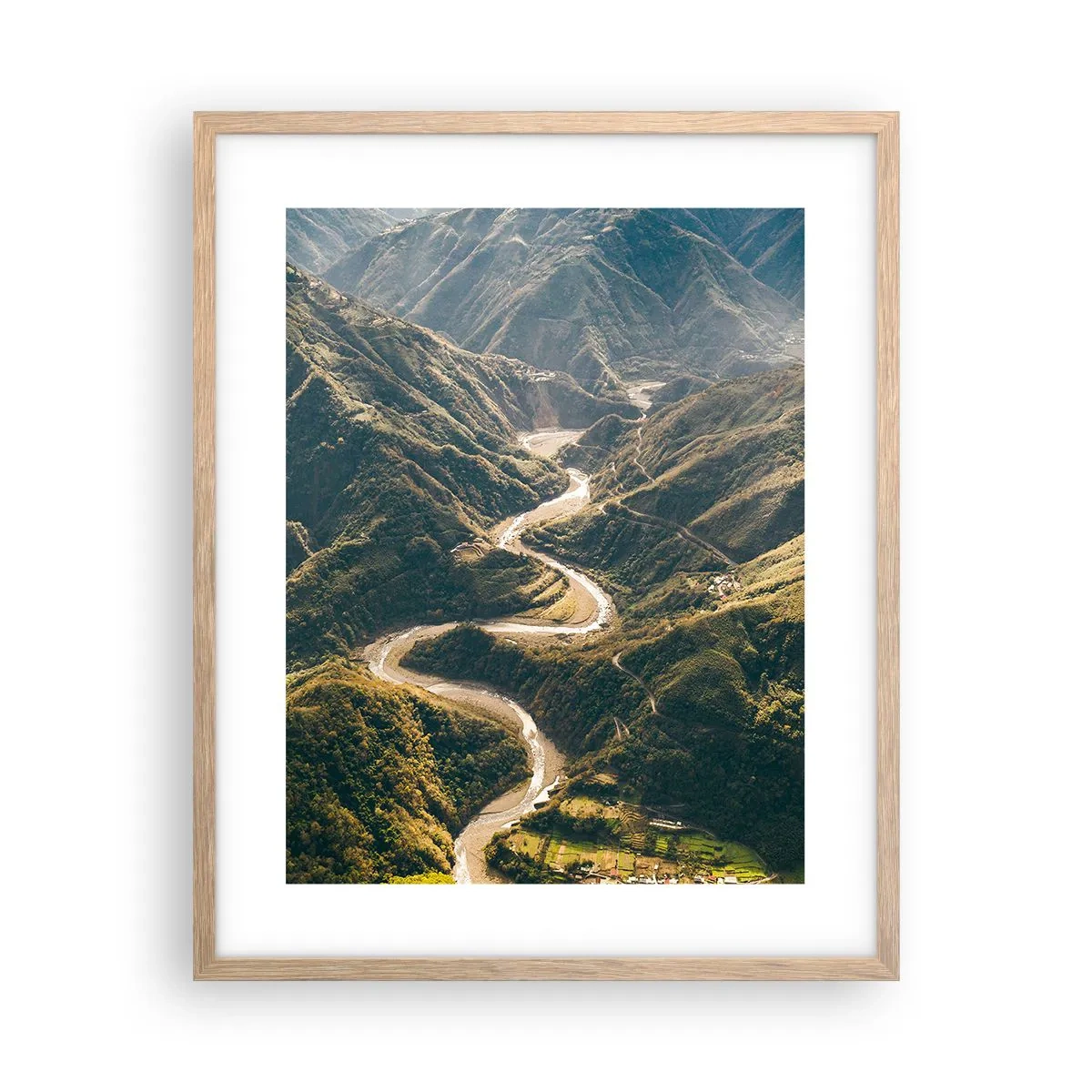 Affiche dans un chêne clair - Poster - Directement du coeur des montagnes - 40x50 cm