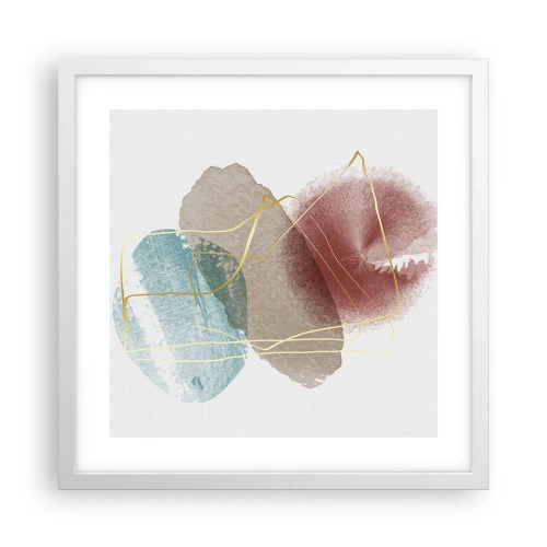 Affiche dans un cadre blanc - Poster - Coraux de l'espace - 40x40 cm