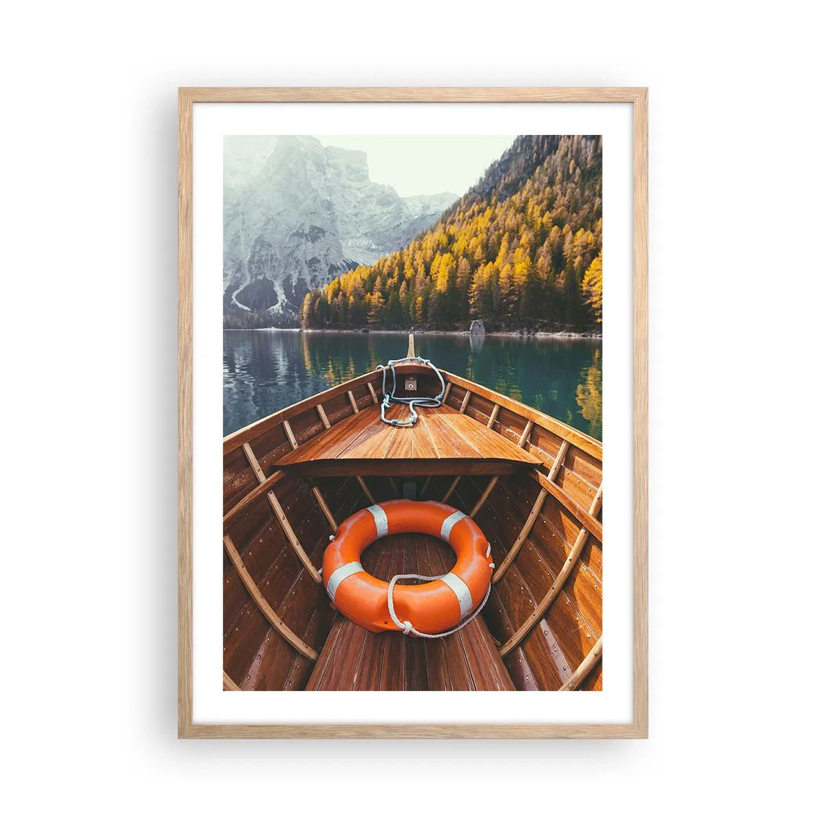 Affiche dans un chêne clair - Poster - Escapade en montagne - 50x70 cm