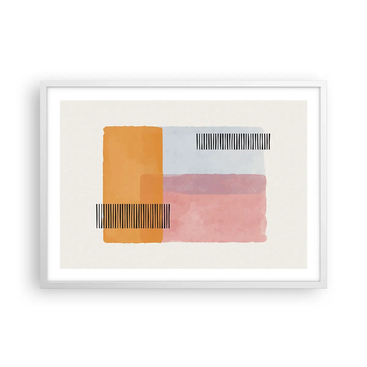 Affiche dans un cadre blanc - Poster - D'un coin à l'autre - 70x50 cm