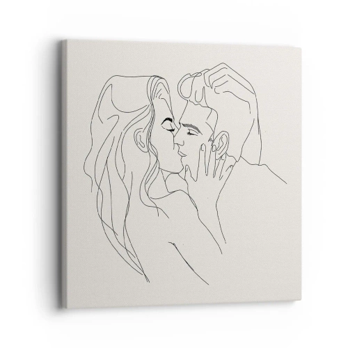Impression sur toile - Image sur toile - Enlacé de sentiment - 30x30 cm