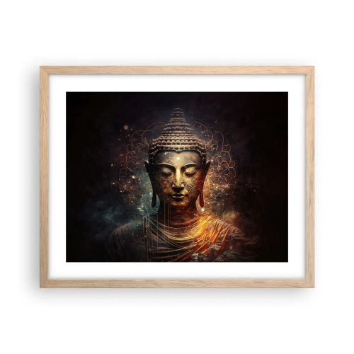 Affiche dans un chêne clair - Poster - Équilibre spirituel - 50x40 cm