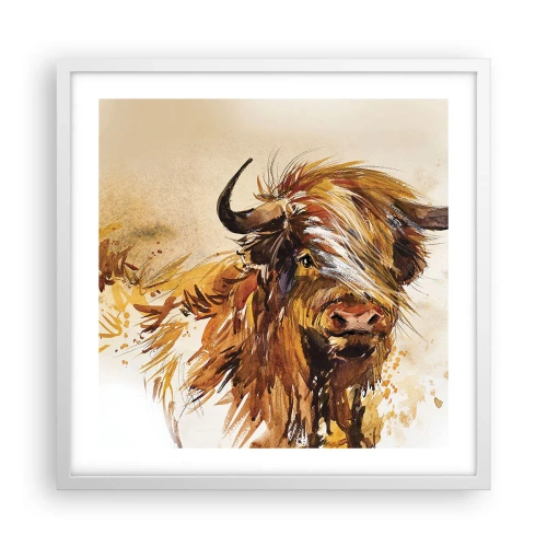 Affiche dans un cadre blanc - Poster - Fierté du chasseur - 50x50 cm