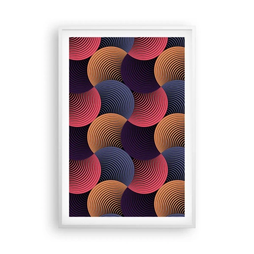 Affiche dans un cadre blanc - Poster - Dans un rythme circulaire - 61x91 cm