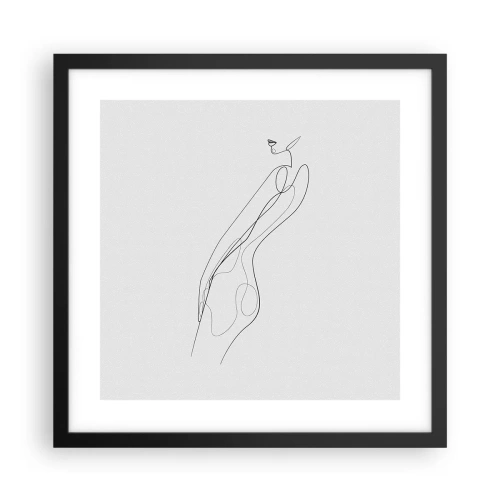 Affiche dans un cadre noir - Poster - Juste une promesse - 40x40 cm