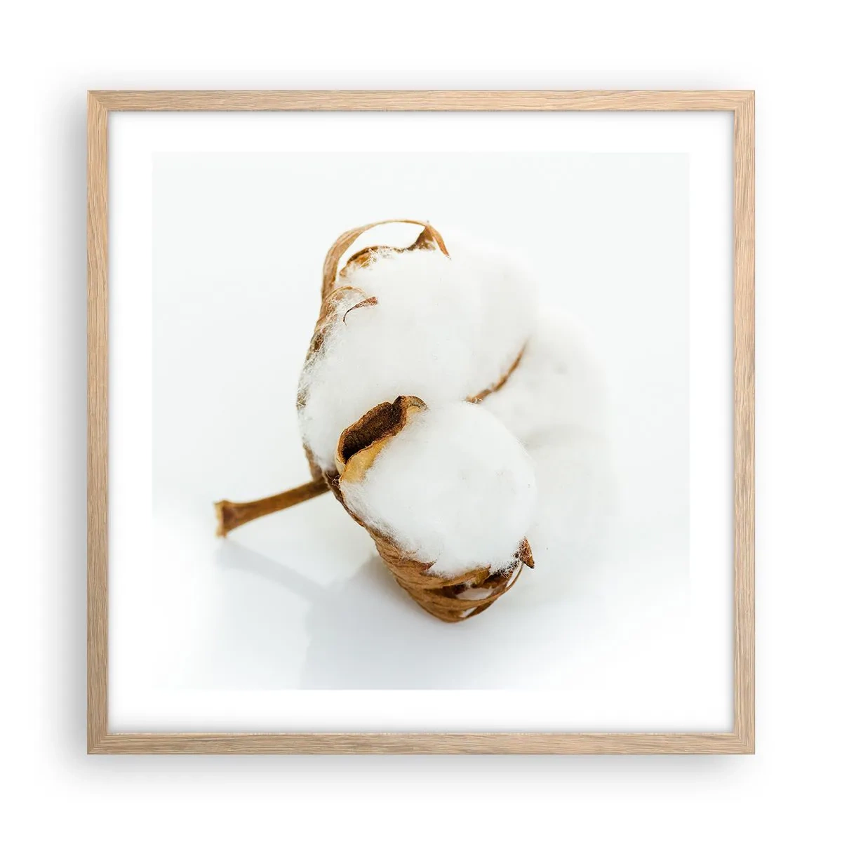 Affiche dans un chêne clair - Poster - Doux par nature - 50x50 cm