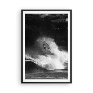 Affiche dans un cadre noir - Poster - Défi accepté! - 61x91 cm