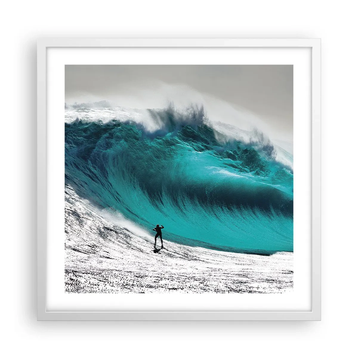 Affiche dans un cadre blanc - Poster - Challenge accepté - 50x50 cm