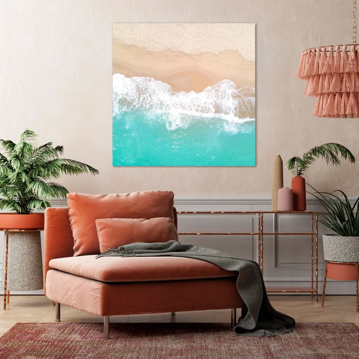 Impression sur toile - Image sur toile - Caresse de l'océan - 70x70 cm