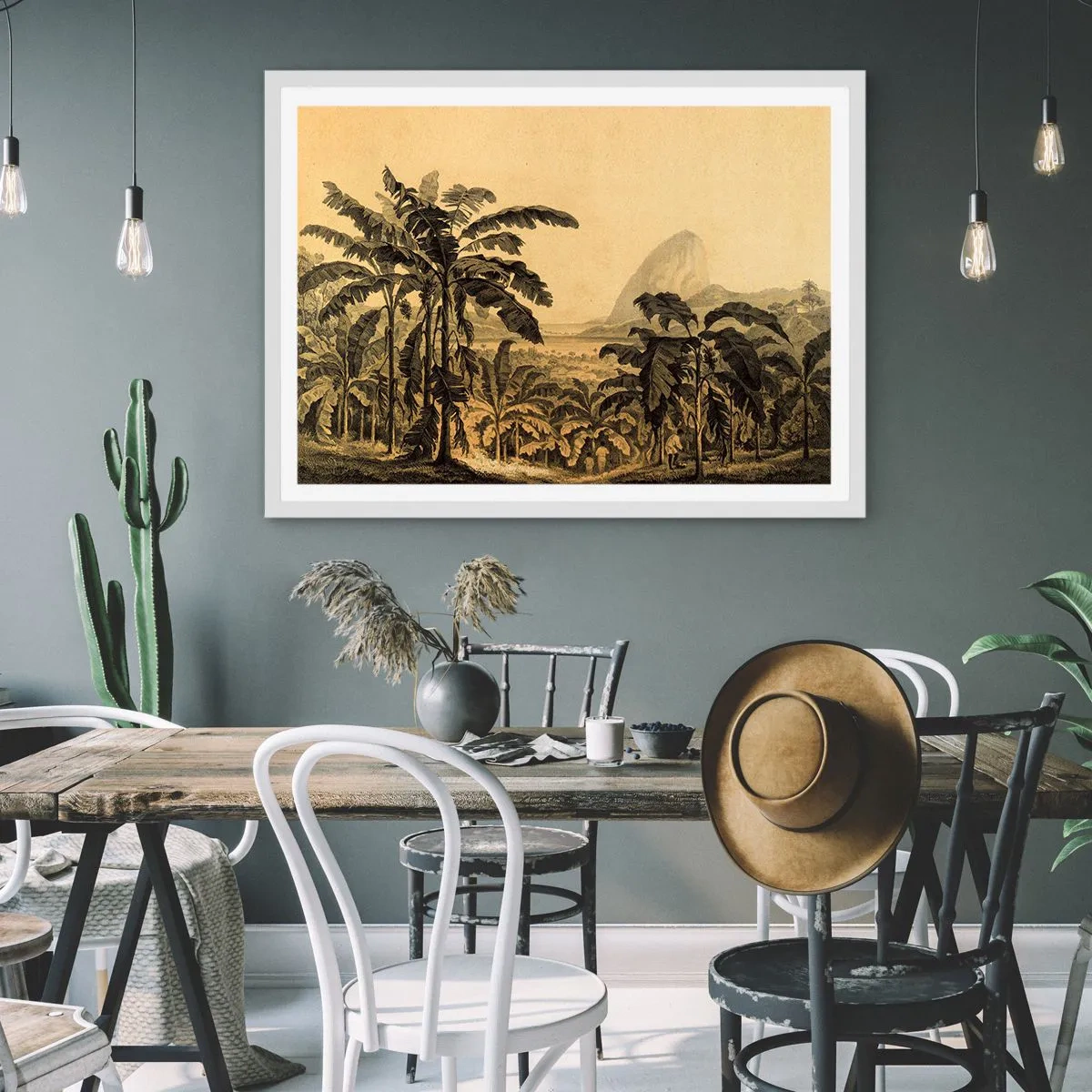 Affiche dans un cadre blanc - Poster - Dans un climat colonial - 40x30 cm