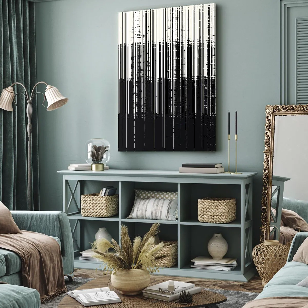 Impression sur toile - Image sur toile - Ondes et vibrations - 65x120 cm