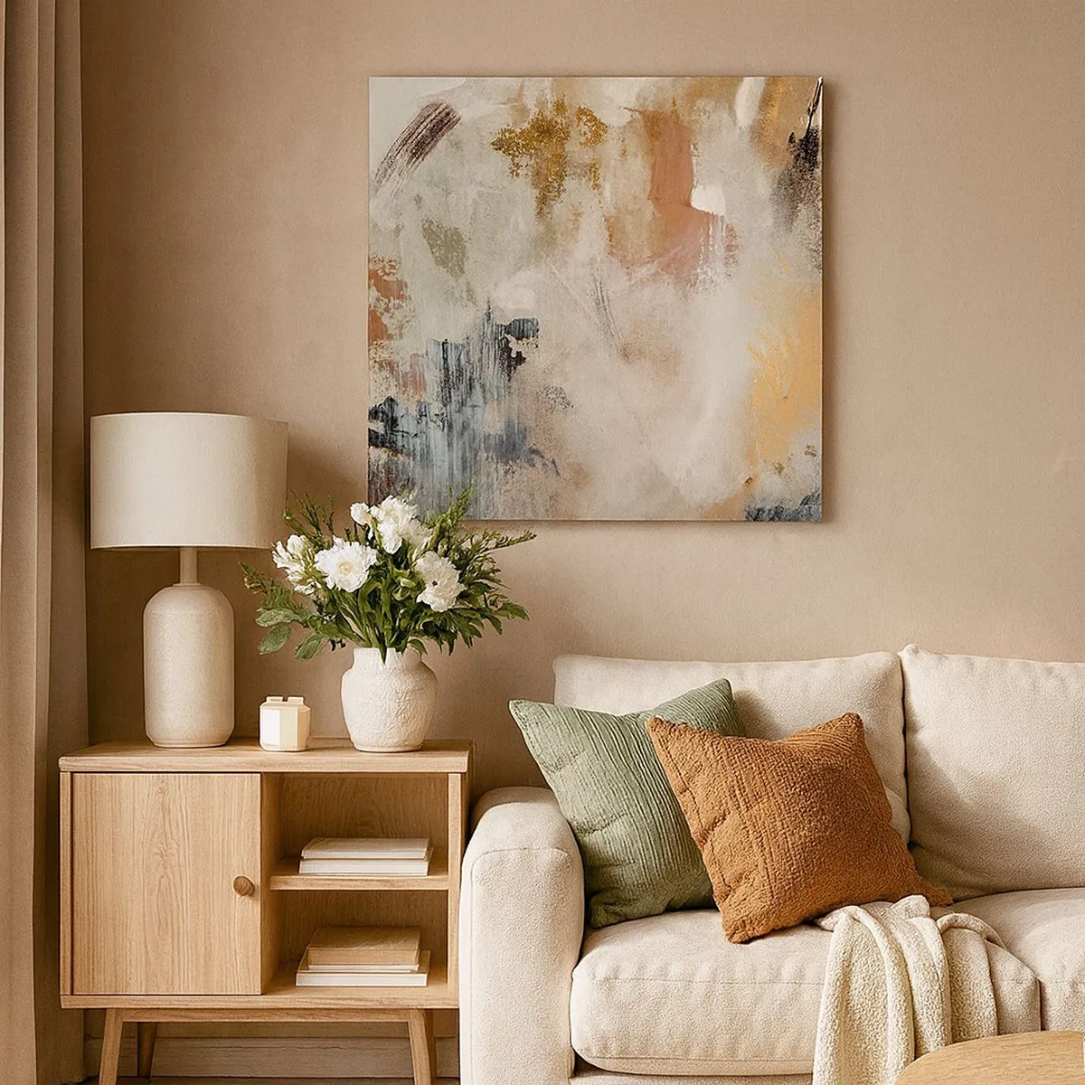 Impression sur toile - Image sur toile - Abstraction brumeuse - 30x30 cm