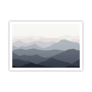 Affiche - Poster - Vagues de montagnes - 91x61 cm