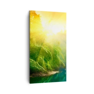 Impression sur toile - Image sur toile - Se noyer au soleil et à l'ombre - 45x80 cm