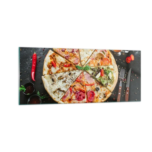 Impression sur verre - Image sur verre - Une gamme de saveurs - 100x40 cm