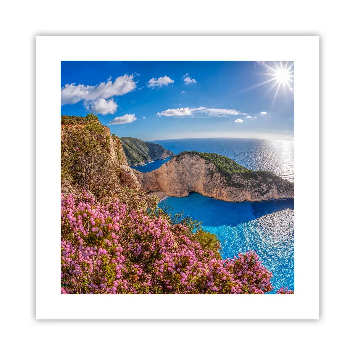 Affiche - Poster - Mes super vacances grecques - 40x40 cm