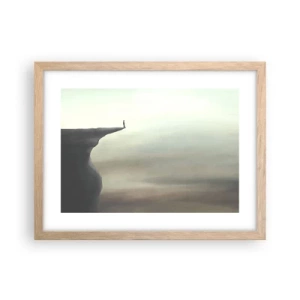 Affiche dans un chêne clair - Poster - Tout en haut, bien entendu! - 40x30 cm