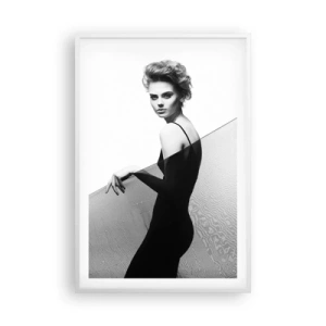 Affiche dans un cadre blanc - Poster - Regard magnétique - 61x91 cm