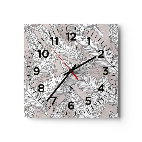 Horloge murale - Pendule murale - Un tourbillon de plumes - 40x40 cm