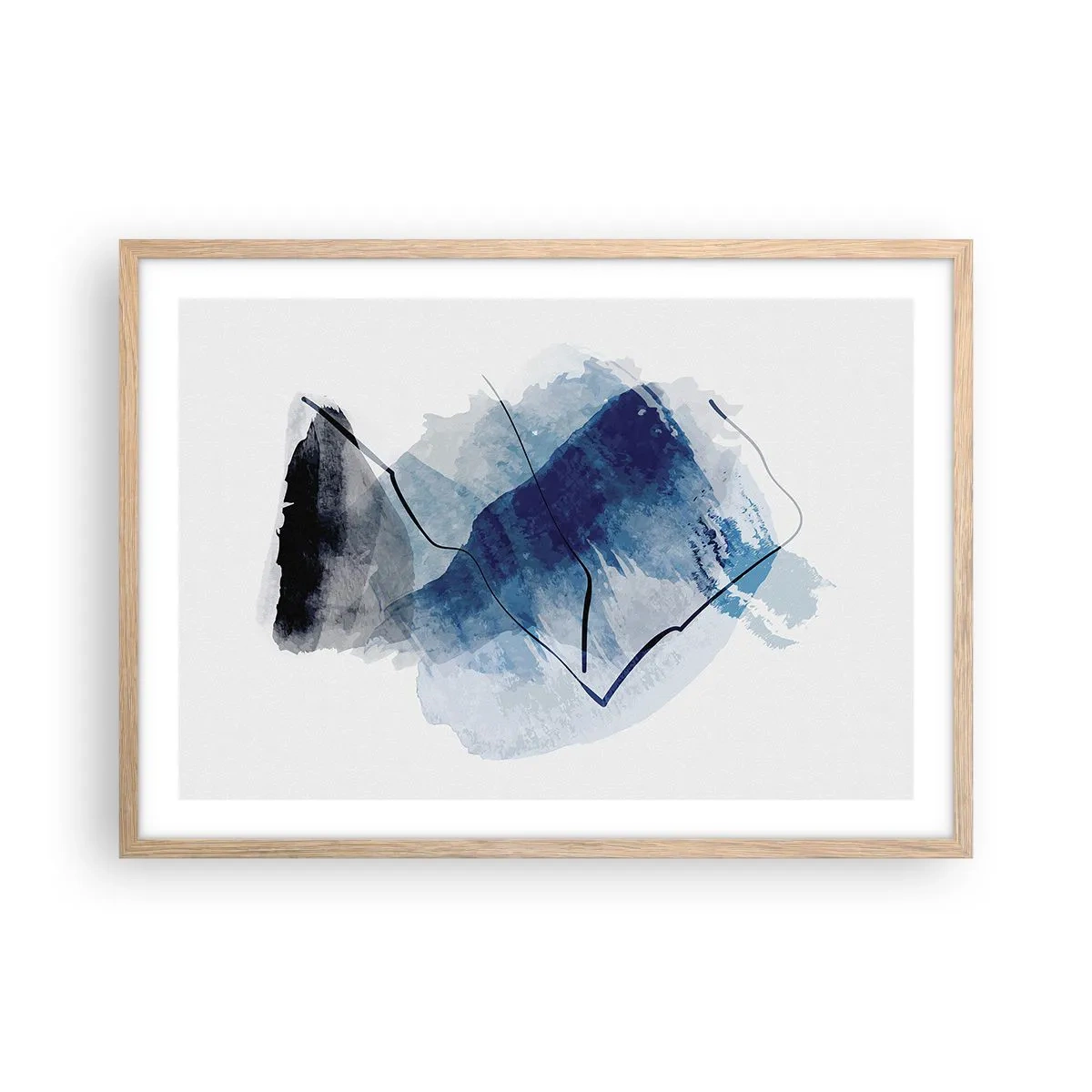 Affiche dans un chêne clair - Poster - Montagne de glace - 70x50 cm