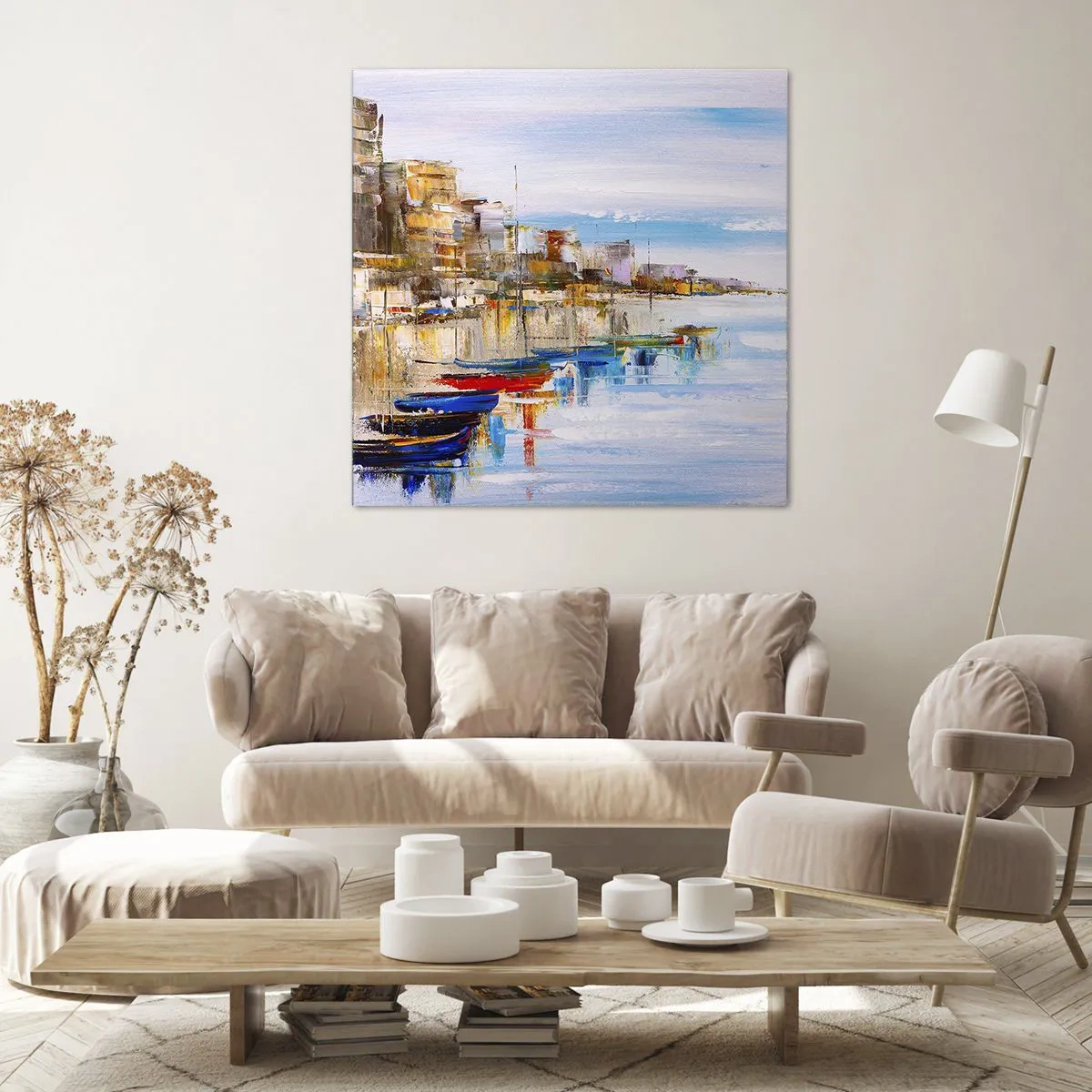 Impression sur toile - Image sur toile - Un havre urbain multicolore - 60x60 cm