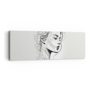 Impression sur toile - Image sur toile - Portrait en pensée - 90x30 cm