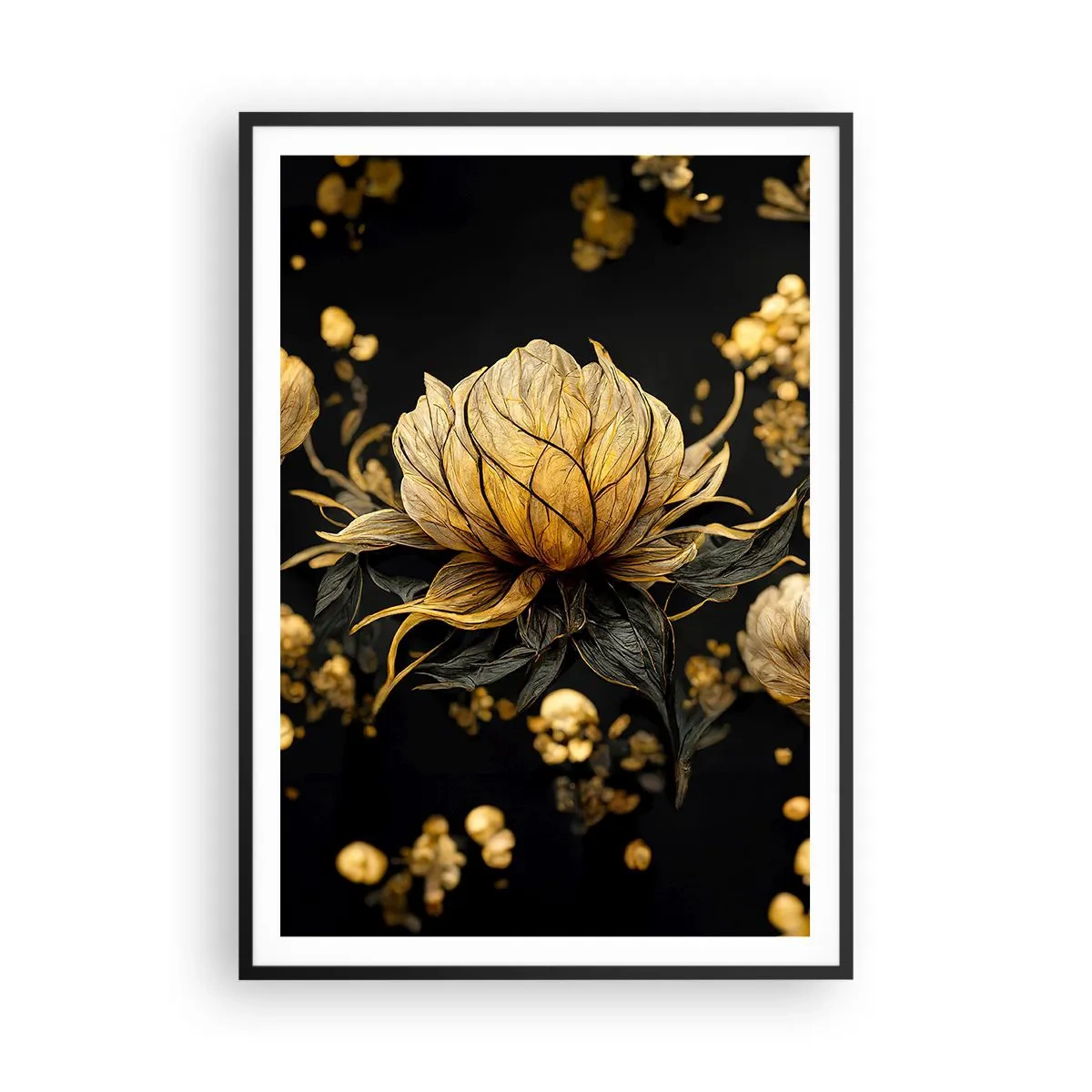 Affiche dans un cadre noir - Poster - Fragilité subtile - 70x100 cm