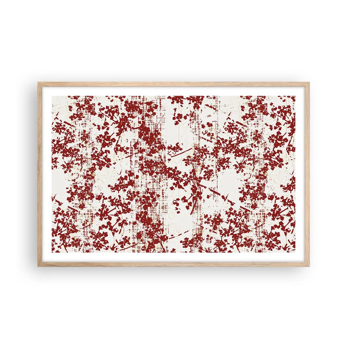 Affiche dans un chêne clair - Poster - Comme un calicot ancien - 91x61 cm