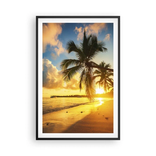 Affiche dans un cadre noir - Poster - Rêve caribéen - 61x91 cm