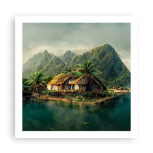 Affiche - Poster - Paradis tropical - 60x60 cm