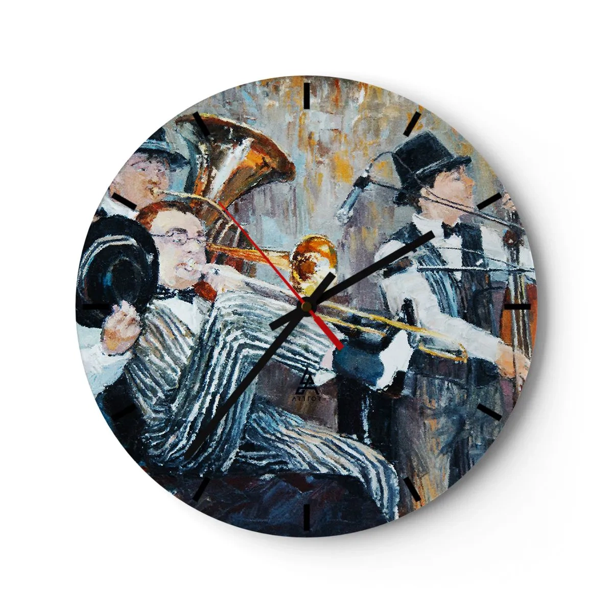 Horloge murale - Pendule murale - C'est tout le Jazz - 40x40 cm