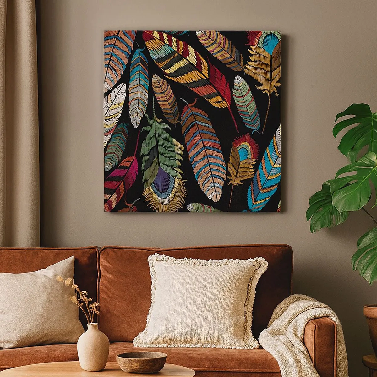 Impression sur toile - Image sur toile - Le carnaval des oiseaux - 30x30 cm