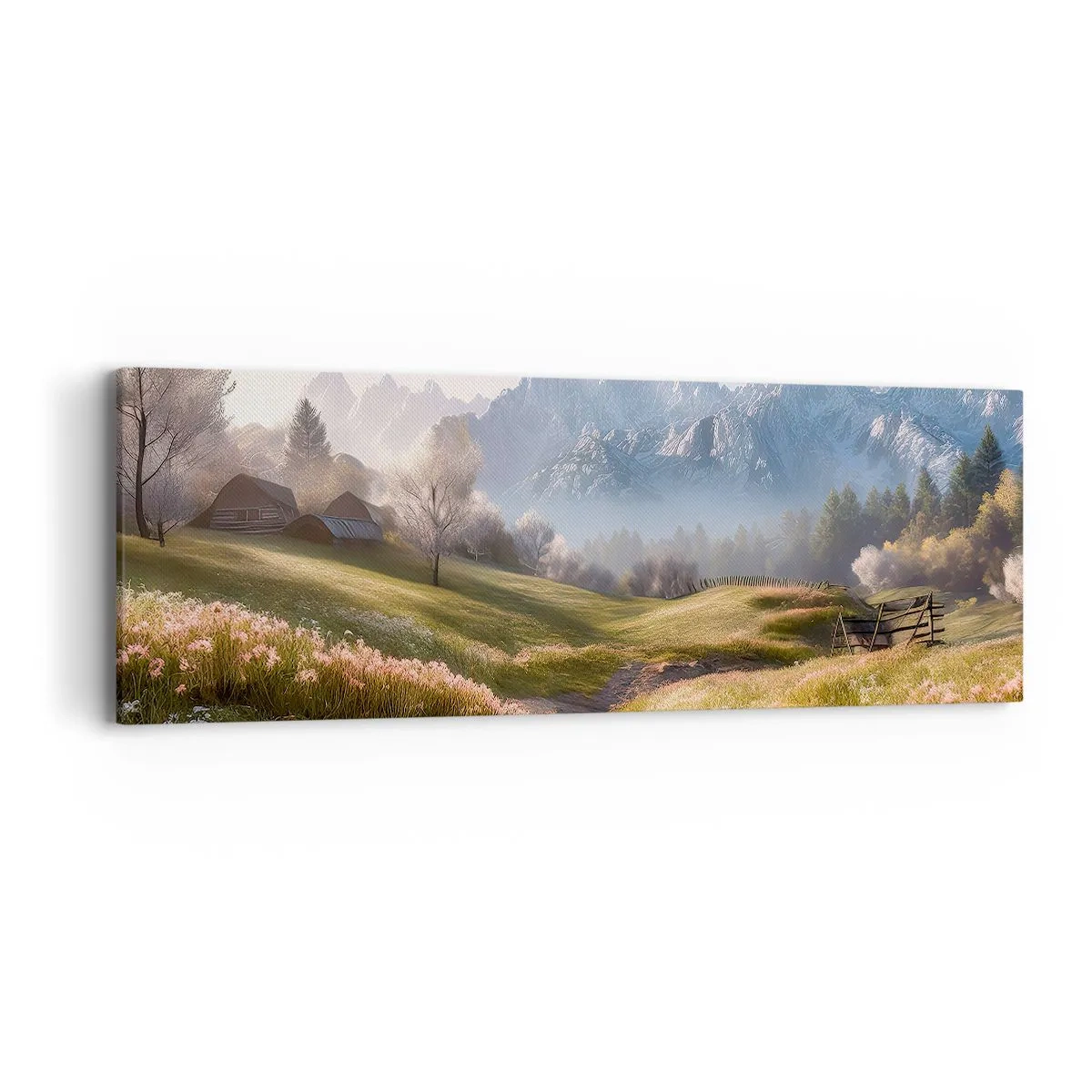 Impression sur toile - Image sur toile - Vallée idyllique - 90x30 cm
