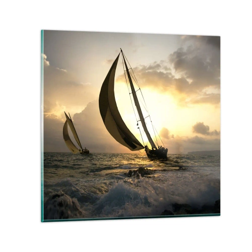 Impression sur verre - Image sur verre - Avec le vent et contre le vent - 40x40 cm